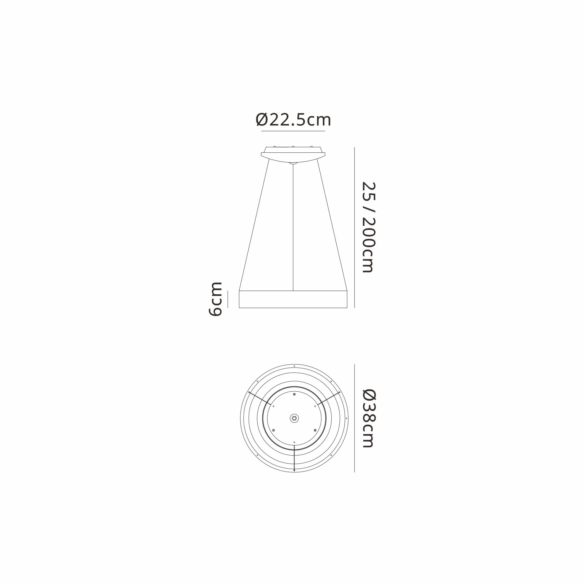 Niseko II Ring Pendant 38cm 30W LED White M8625  Mantra Niseko II White